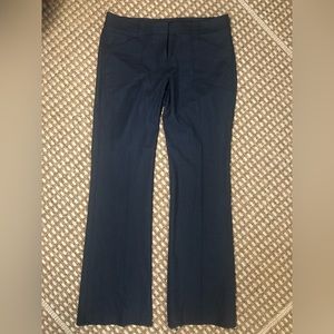 Theory Women’s Size 12 Long Flare Grey/Blue Wool Pants